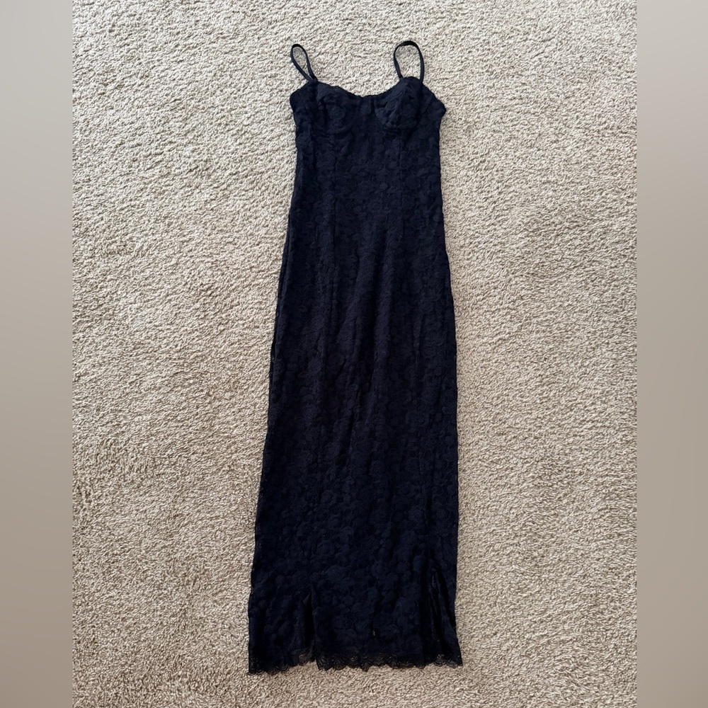 LoveShackFancy Black Lace Dress